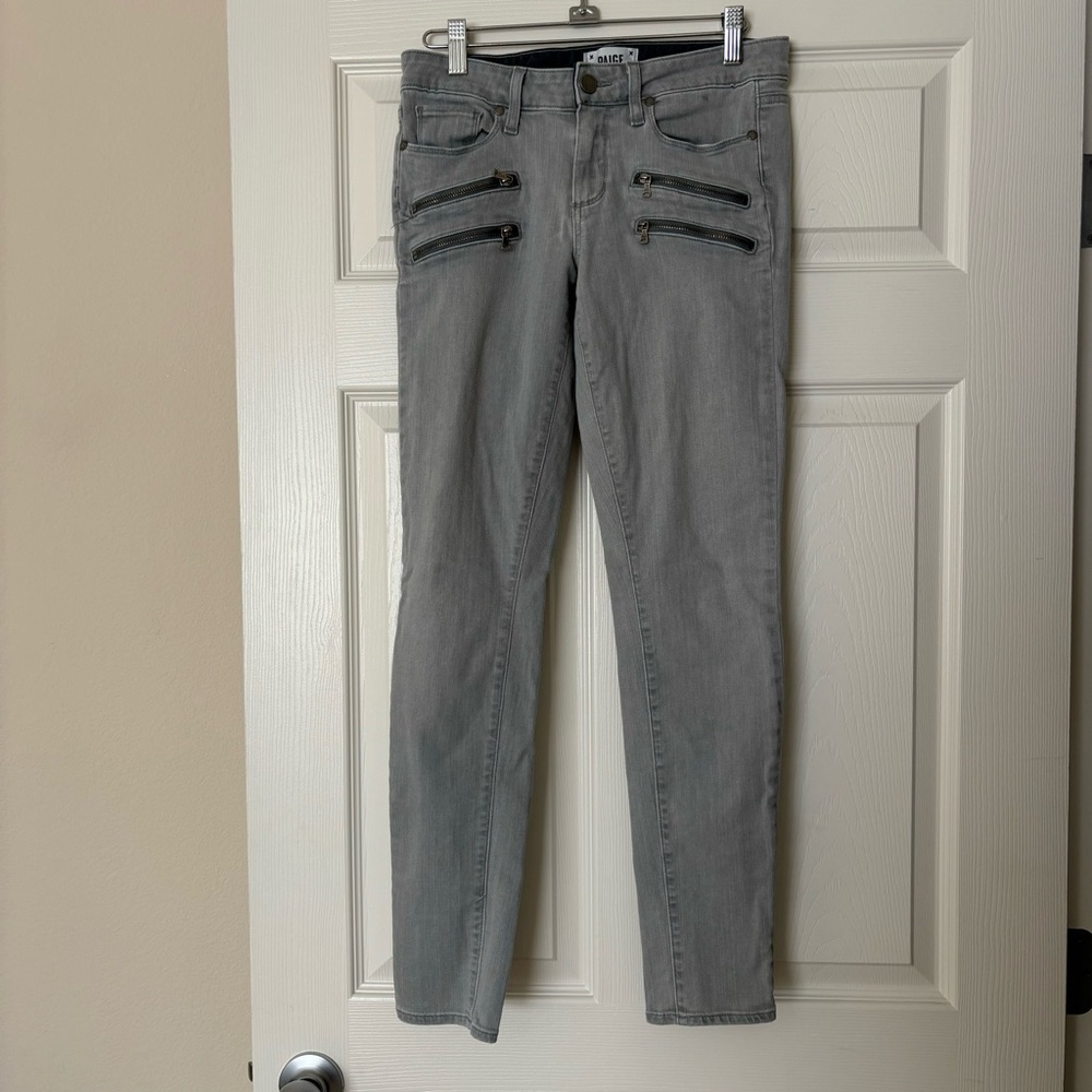 PAIGE Edgemont Montauk Grey No Whiskers Jeans Size 27 - Picture 1 of 13